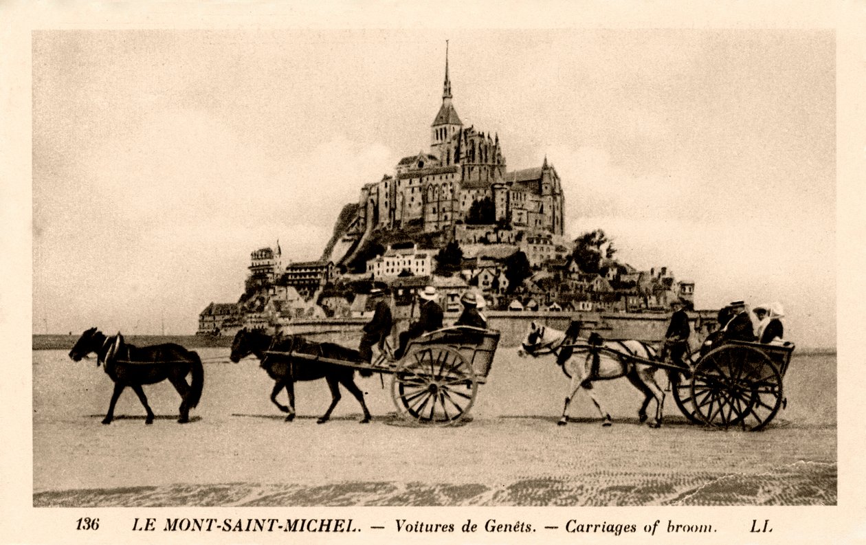 Mont-Saint-Michel, Normandie, Frankrike, tidigt 1900-tal av Unbekannt