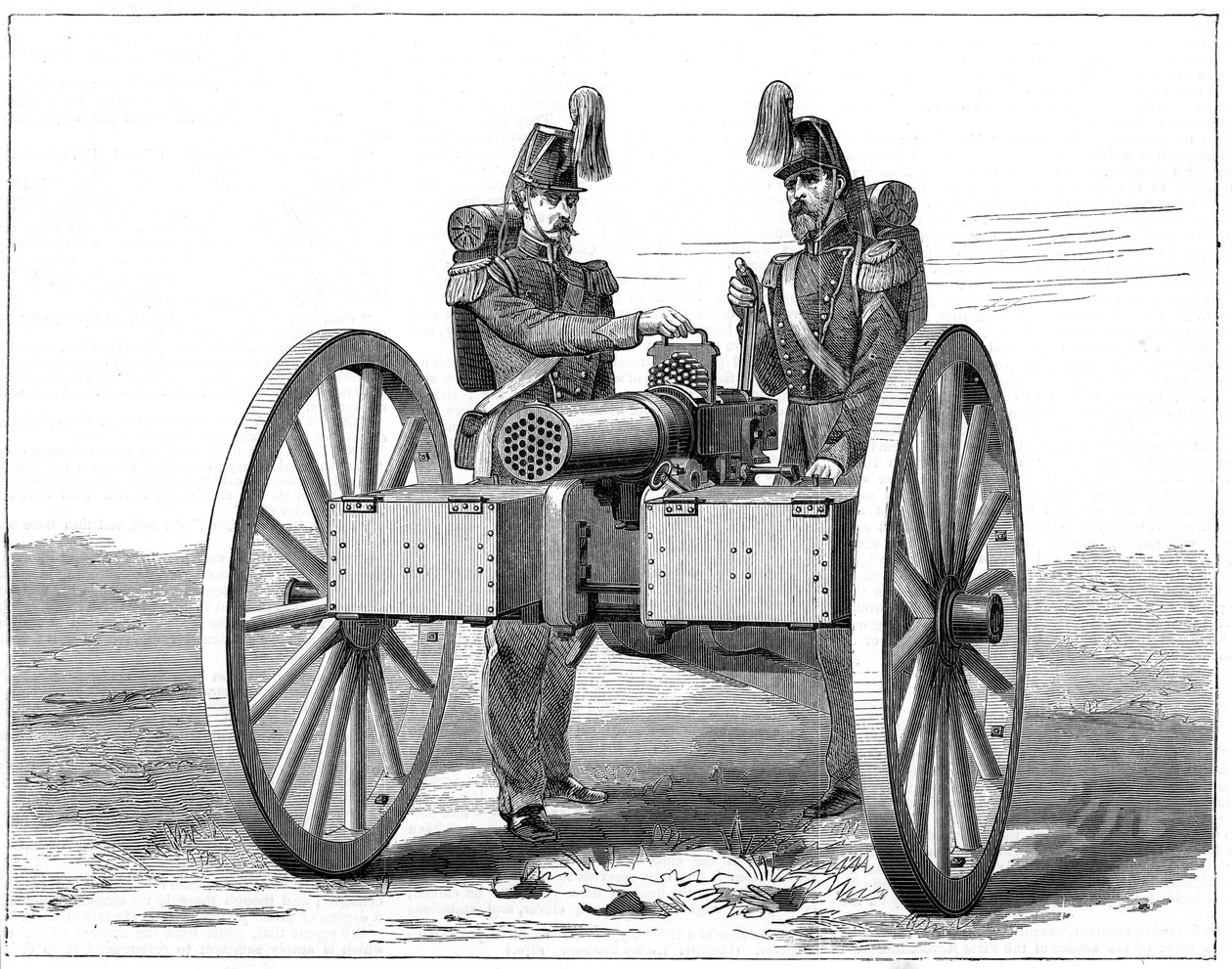 Montigny mitrailleuse, 1870 av Unbekannt