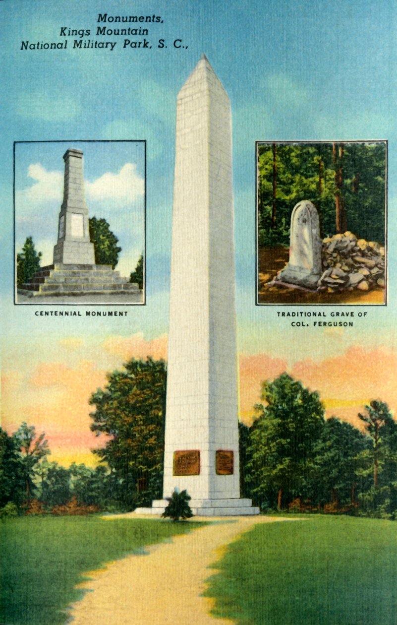 Monument, Kings Mountain. National Military Park, S.C., 1942. av Unbekannt