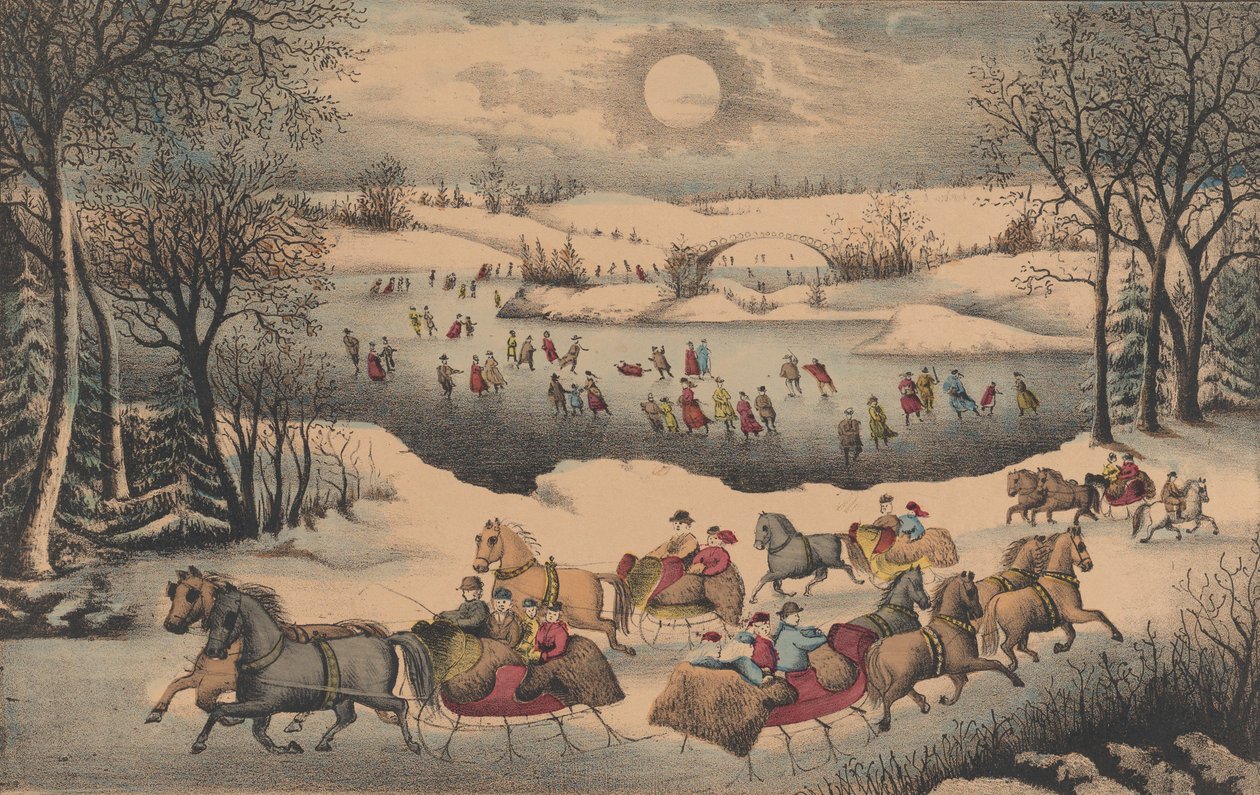 Månljus i Central Park, ca. 1871-75. av Unbekannt