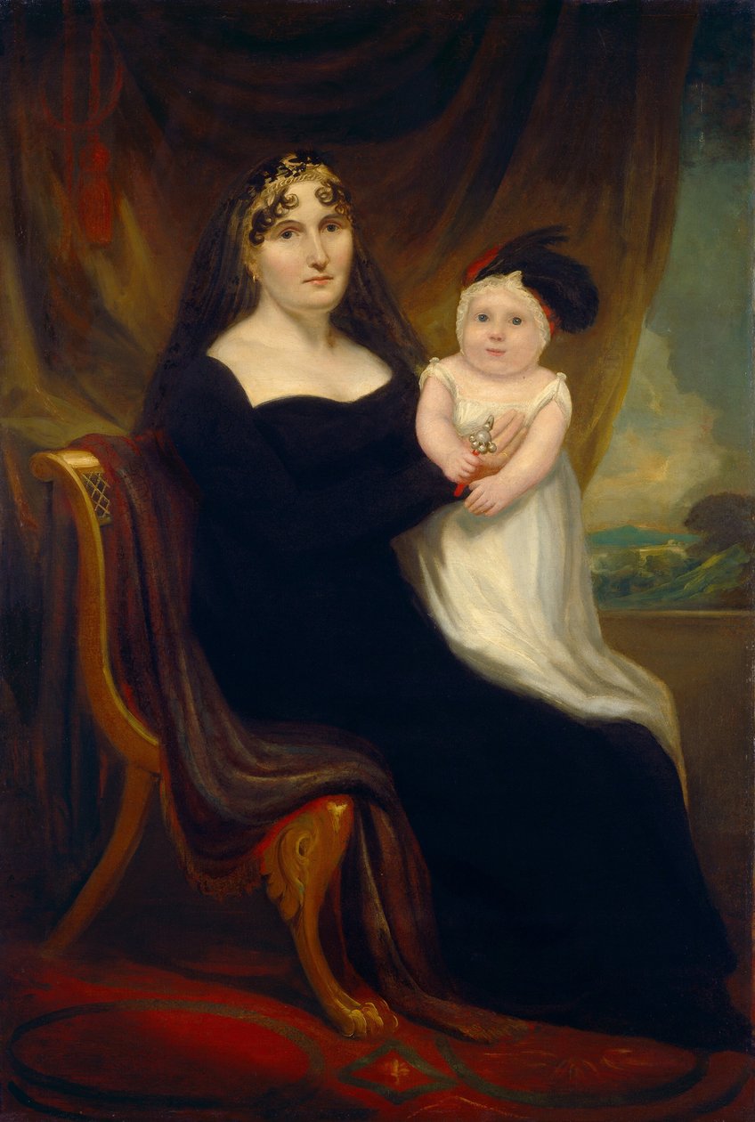 Mor och barn, ca. 1810. av Unbekannt