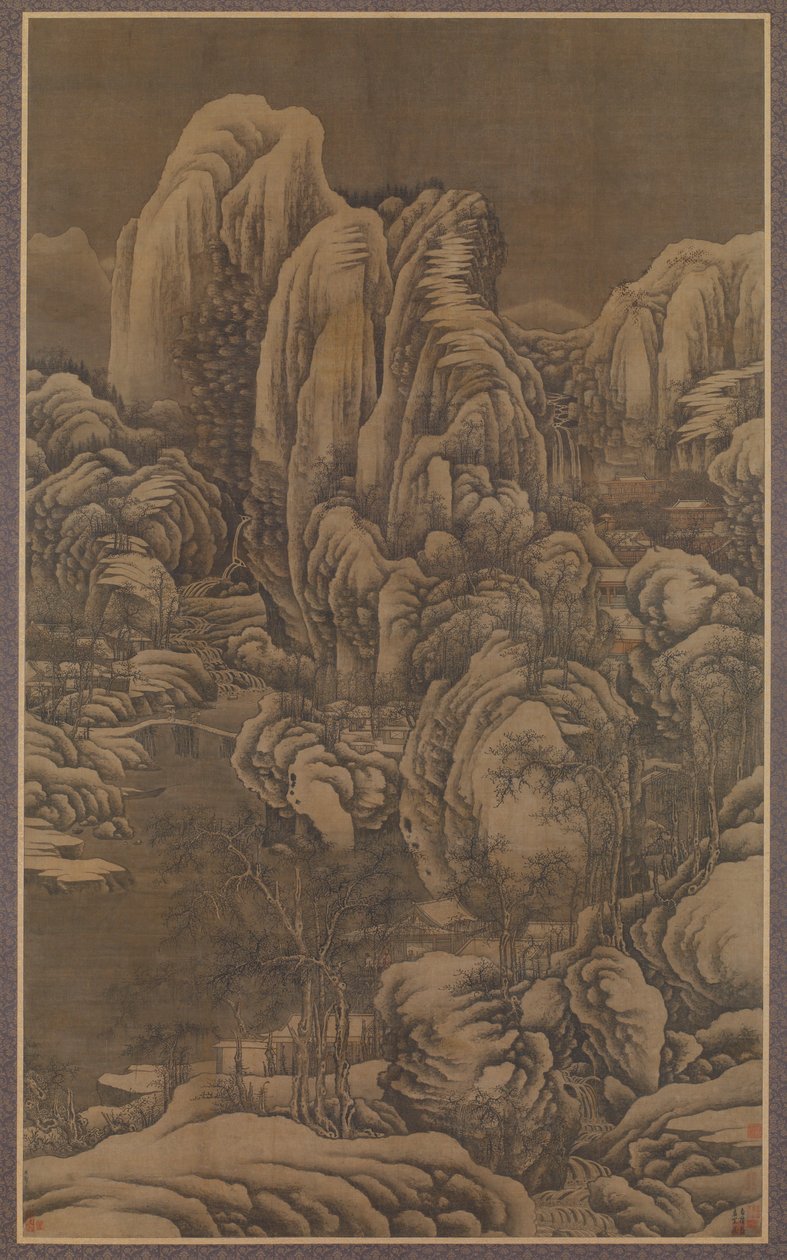 Mount Emei under Heavy Snow, 1600-talet. av Unbekannt