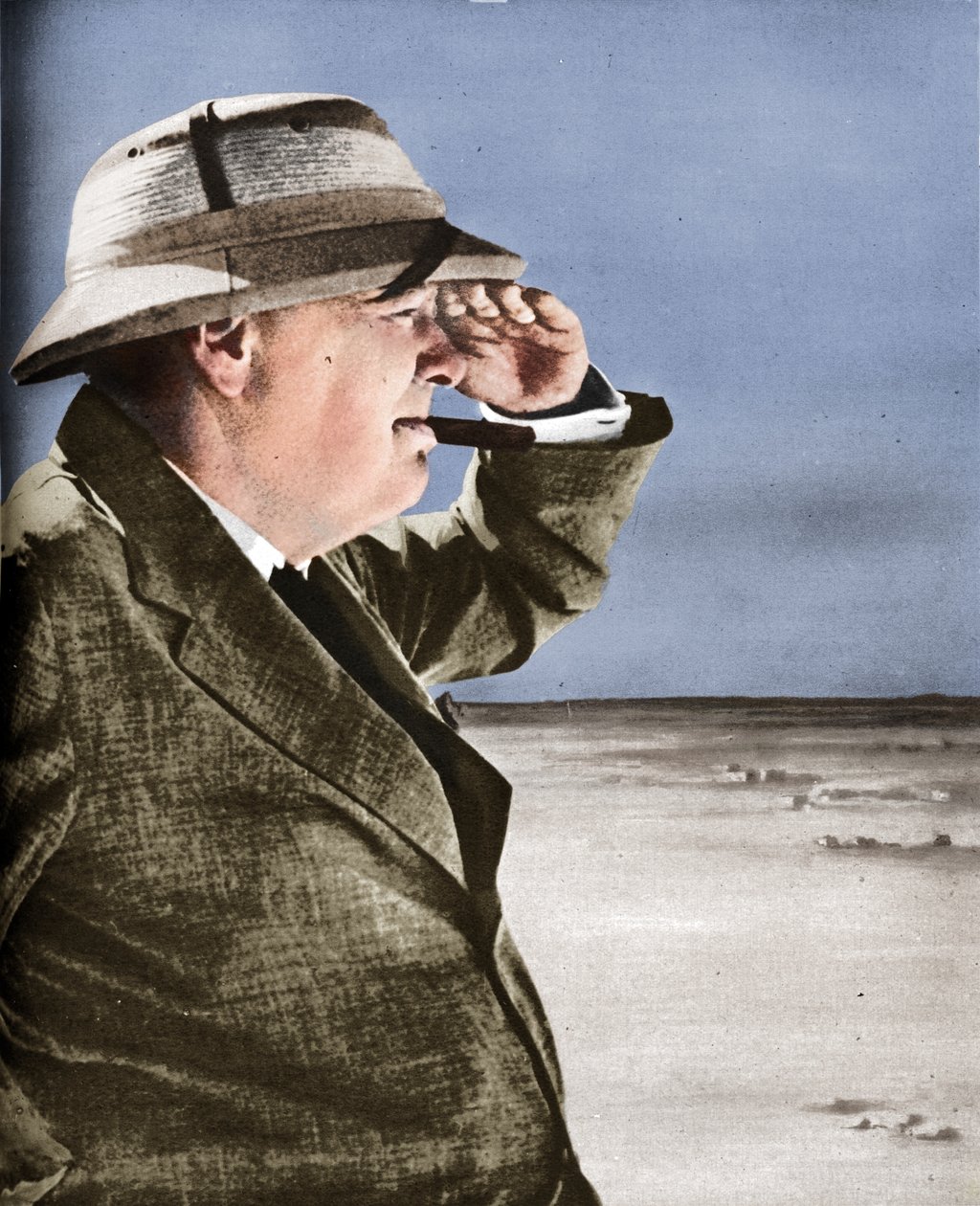 Herr Churchill spionerar fienden, 1943. av Unbekannt