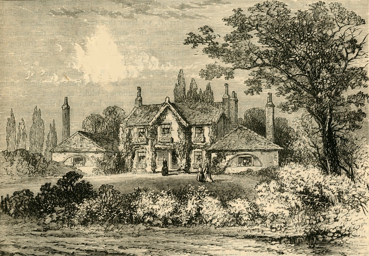 Mrs Siddons hus i Westbourne Green, 1800, c1876. av Unbekannt
