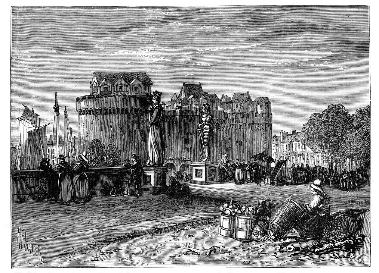 Nantes, vid Loire, Frankrike, c1890 av Unbekannt