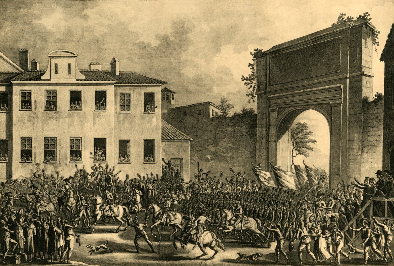 Napoleon går in i Milano den 14 maj 1796, 1921. av Unbekannt