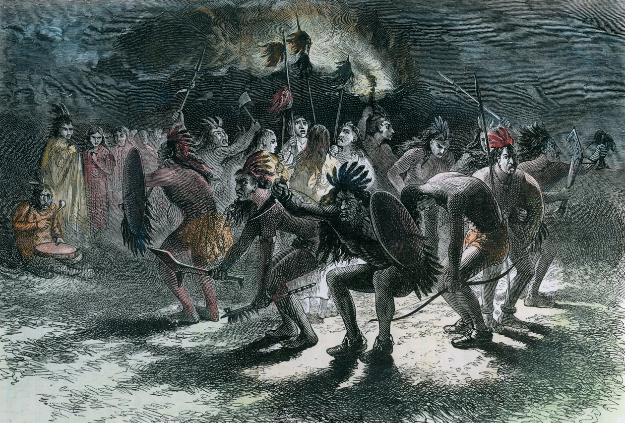 Native American skalpdans, c1875 av Unbekannt