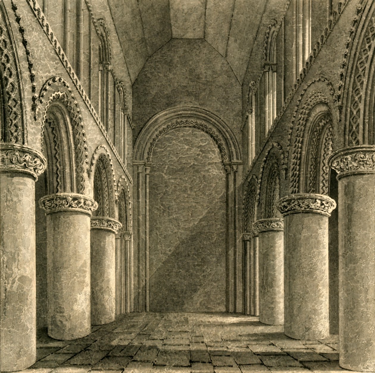 Steynings kyrka, 1835. av Unbekannt