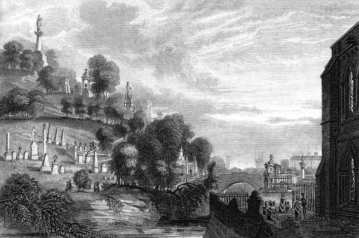 Necropolis kyrkogård i Glasgow, 1888 av Unbekannt
