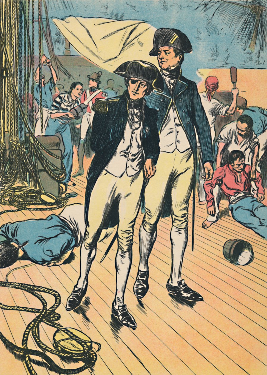Nelson om segern vid Trafalgar, c1907 av Unbekannt