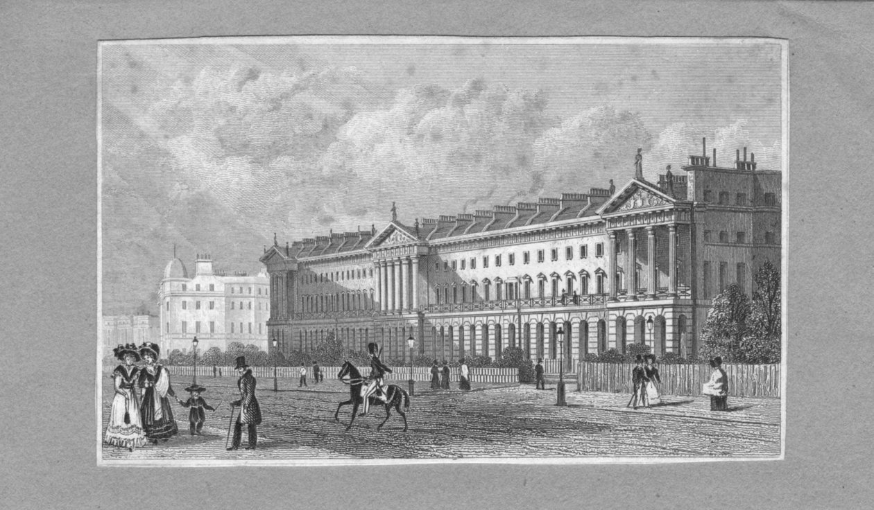 Neoklassisk byggnad, 1800-talet. av Unbekannt