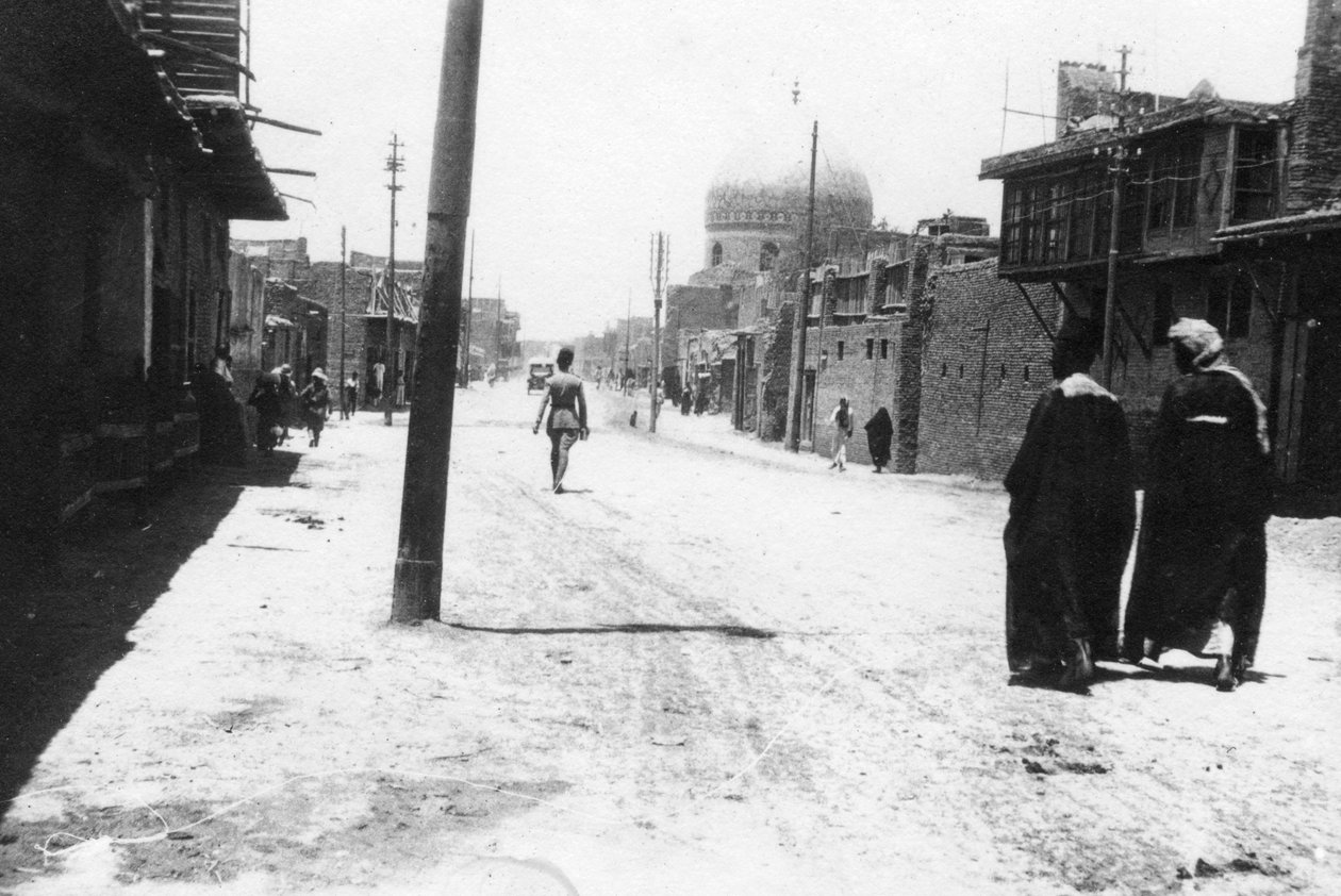 New Street, Bagdad, Mesopotamien, första världskriget, 1918 av Unbekannt
