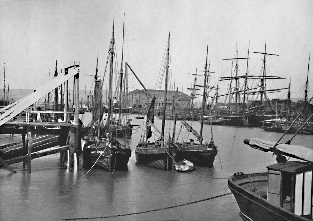 Newhaven - I hamnen, 1895 av Unbekannt