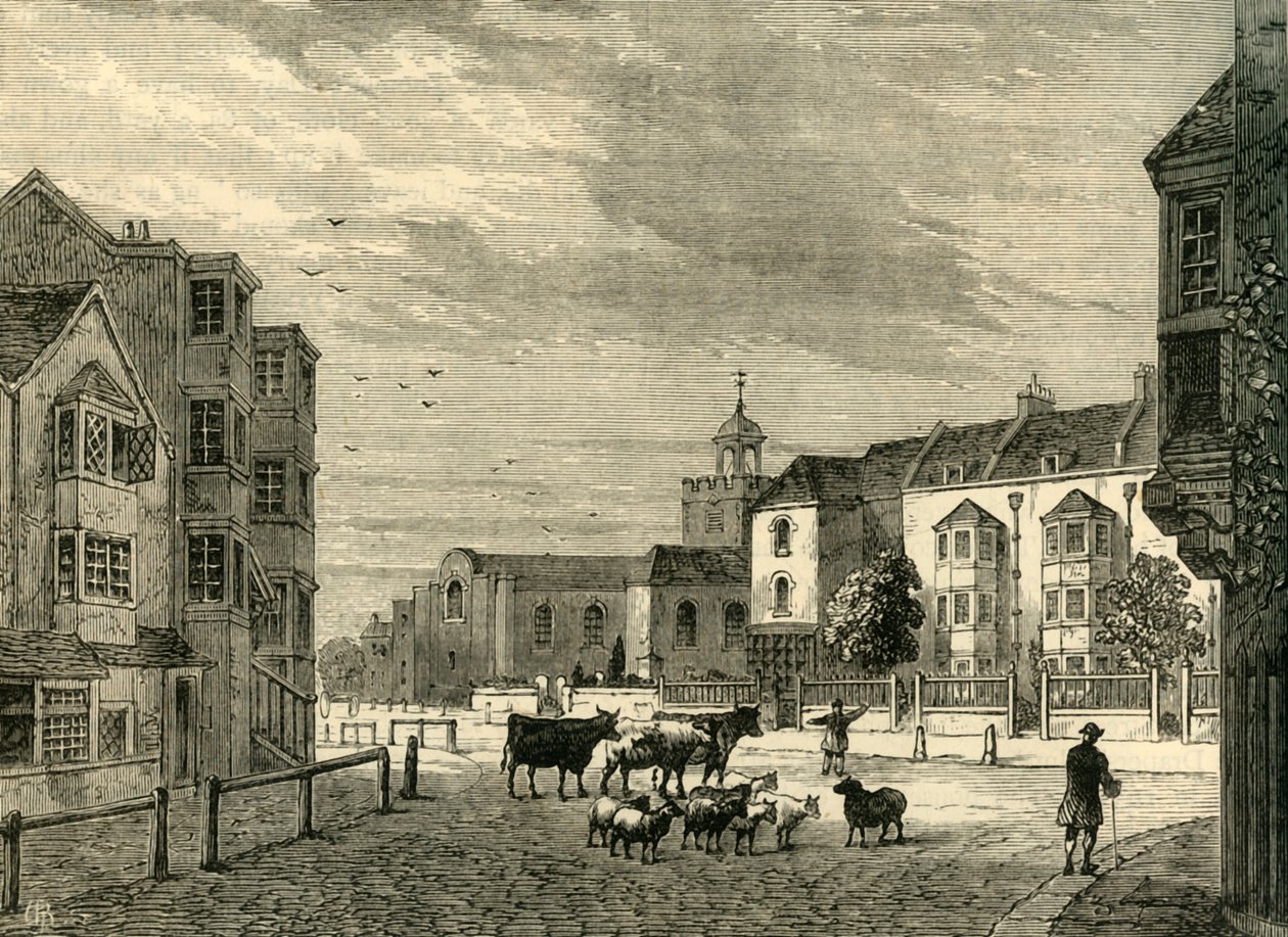 Newington Butts 1820, c1878. av Unbekannt