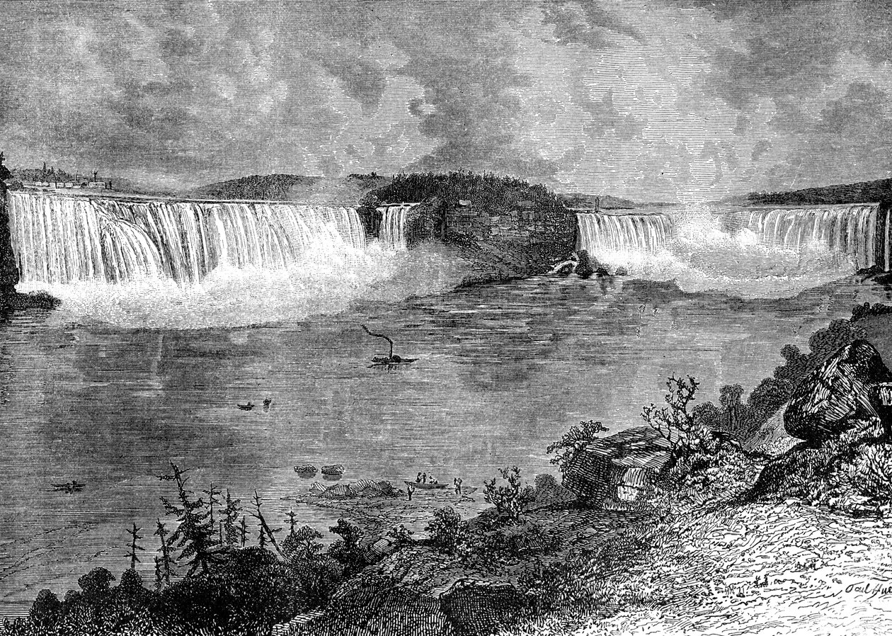 Niagarafallen, Kanada, 1800-talet. av Unbekannt
