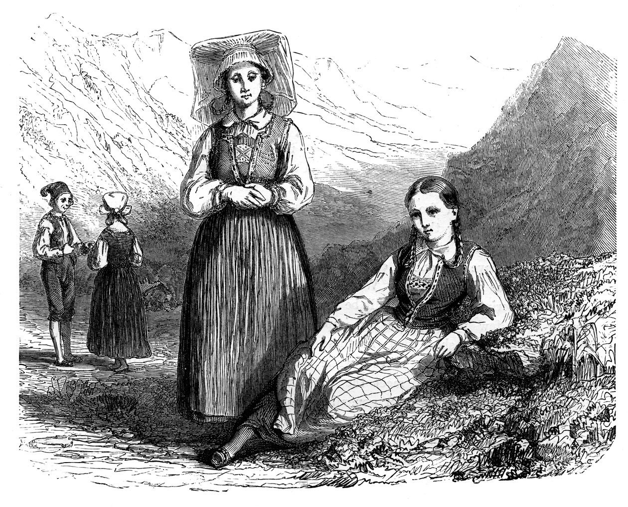 Norrmän i Lovardalsskard, c1890 av Unbekannt