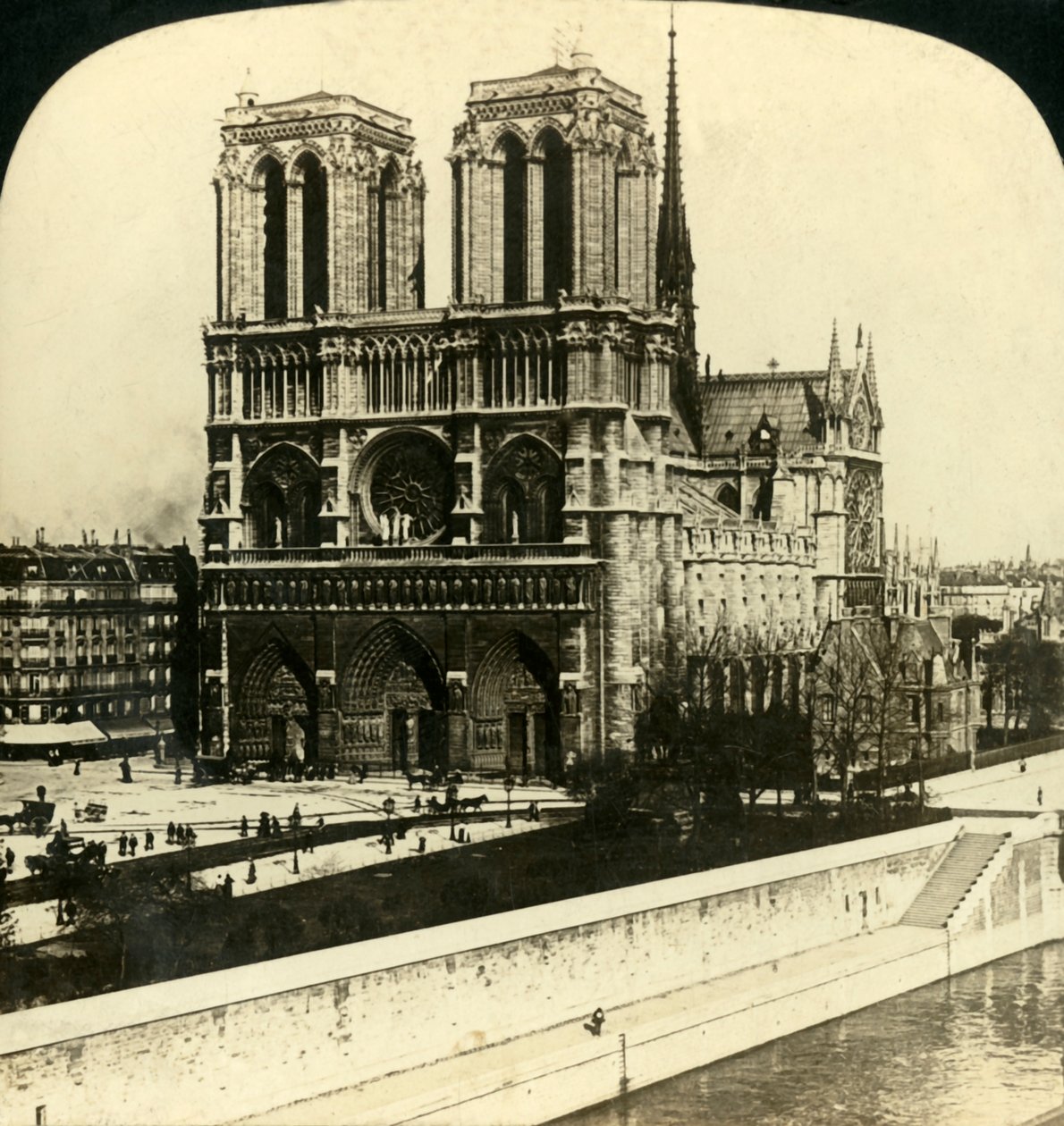 Notre Dame-katedralen, Paris, Frankrike, 1901. av Unbekannt