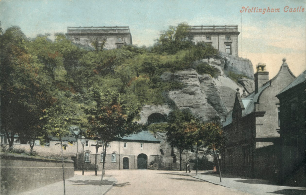 Nottingham Castle, sent 1800-tidigt 1900-tal. av Unbekannt