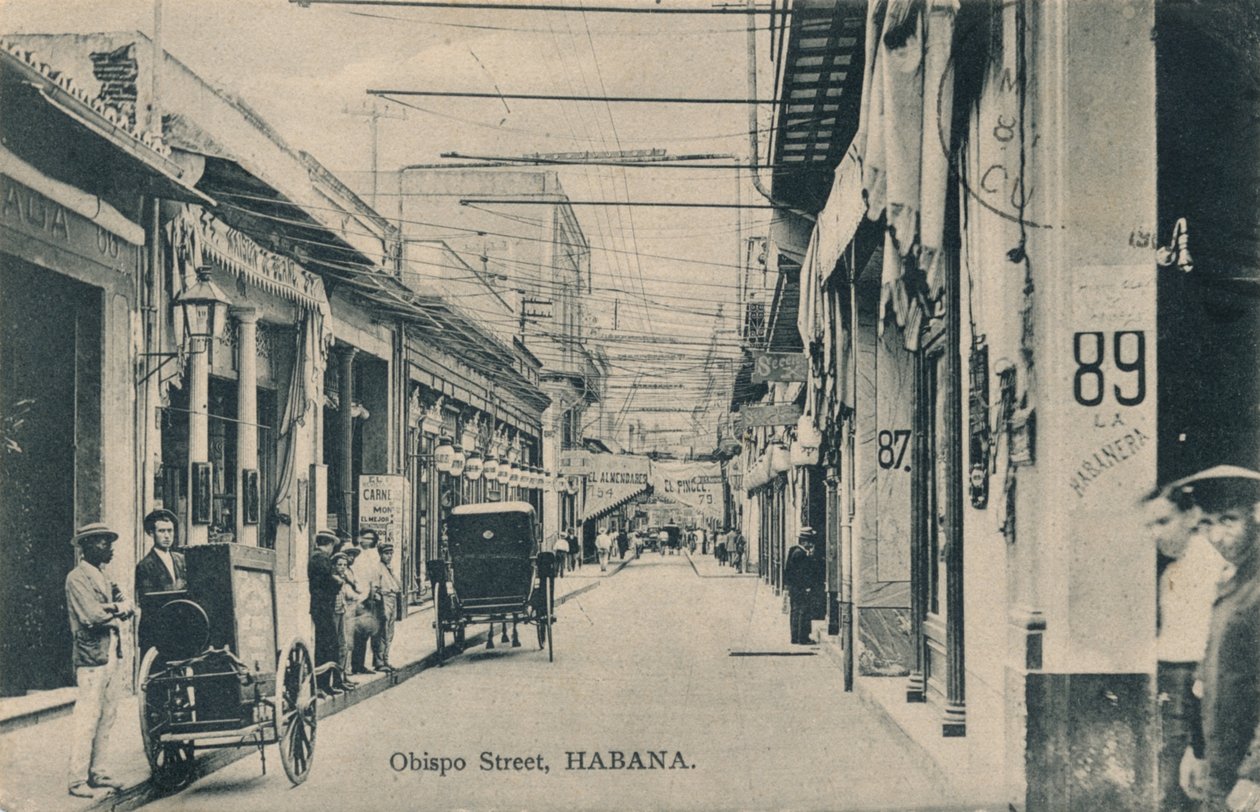 Bishop Street, Havanna, c1910 av Unbekannt