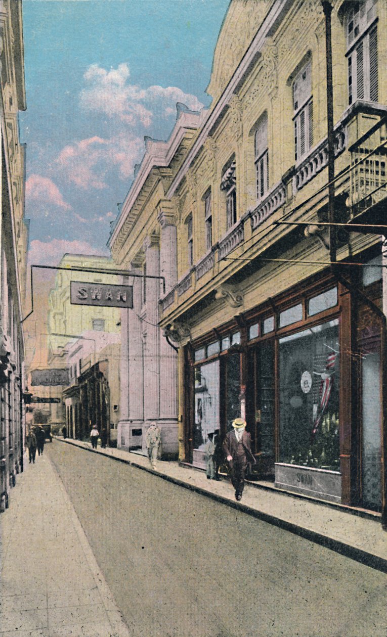 Obispo Street, Havanna, Kuba, c1910. av Unbekannt