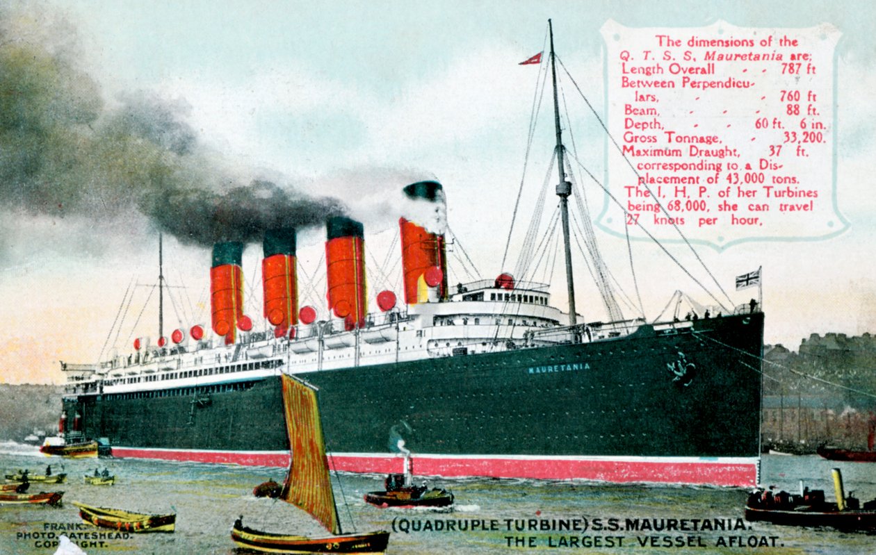 Oceanliner RMS Mauretania, 1900-talet av Unbekannt