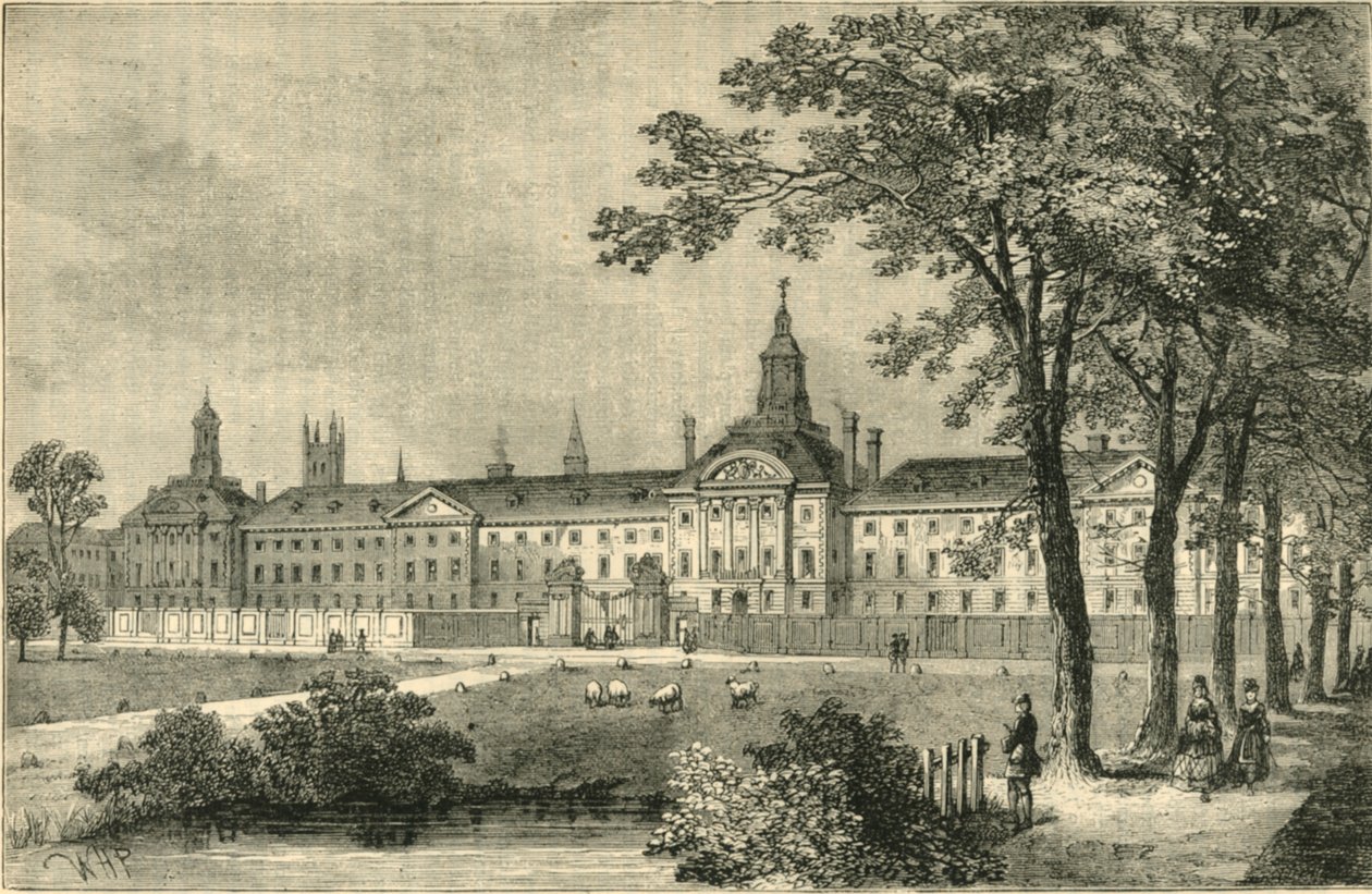 Old Bethlehem Hospital, Moorfields omkring 1750, c1872. av Unbekannt