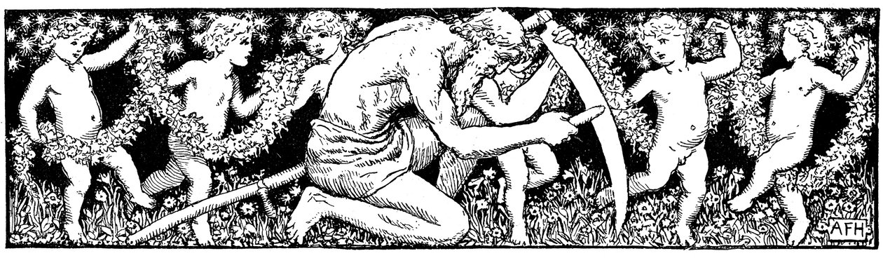 Old Father Time slipar sin lie, 1891 av Unbekannt