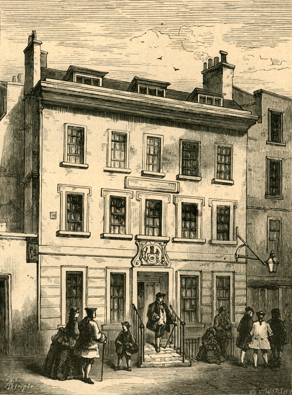 Old House Still Standing in Bolt Court, 1897. av Unbekannt