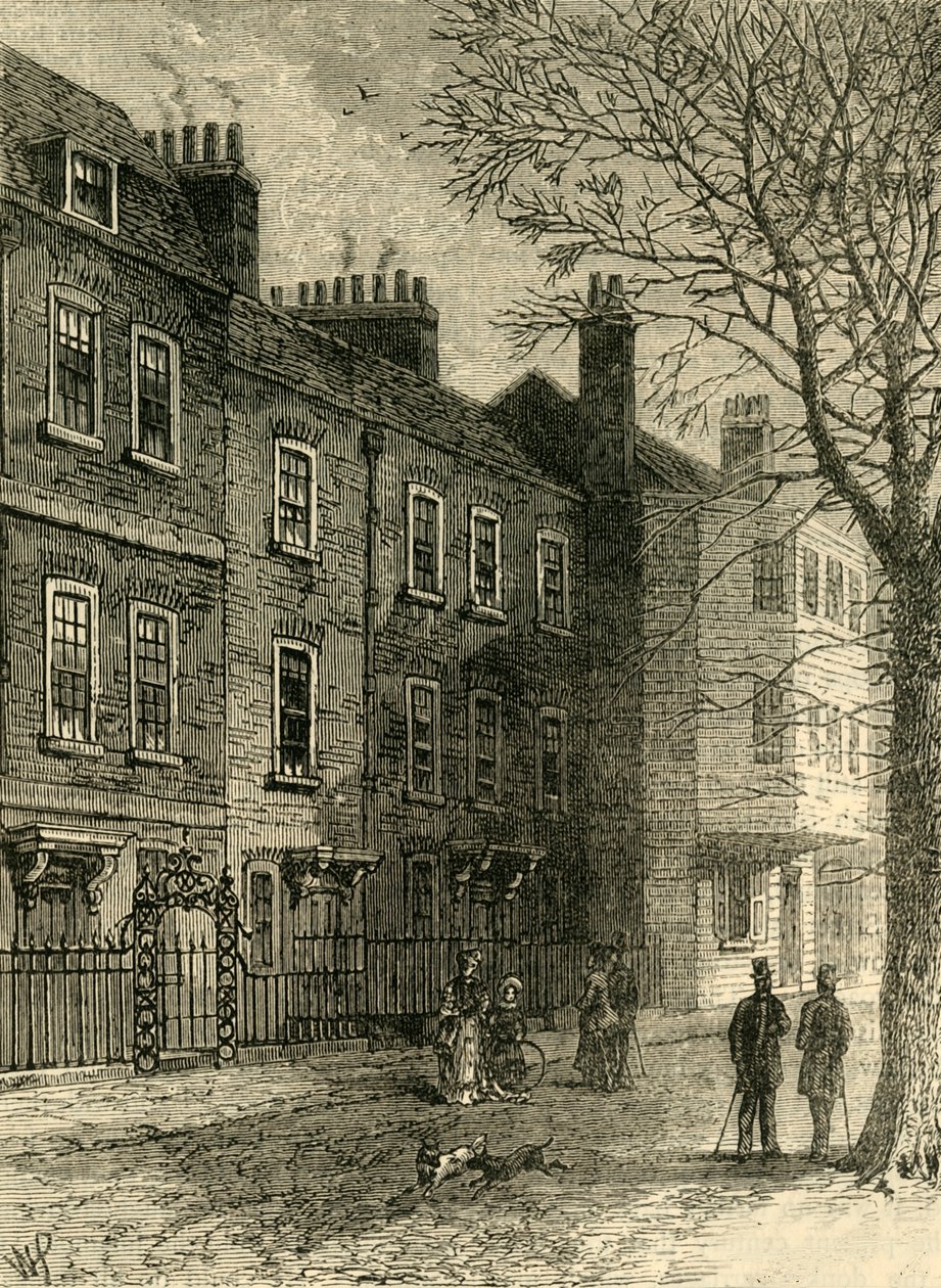 Gamla hus i Church Row, c1876. av Unbekannt