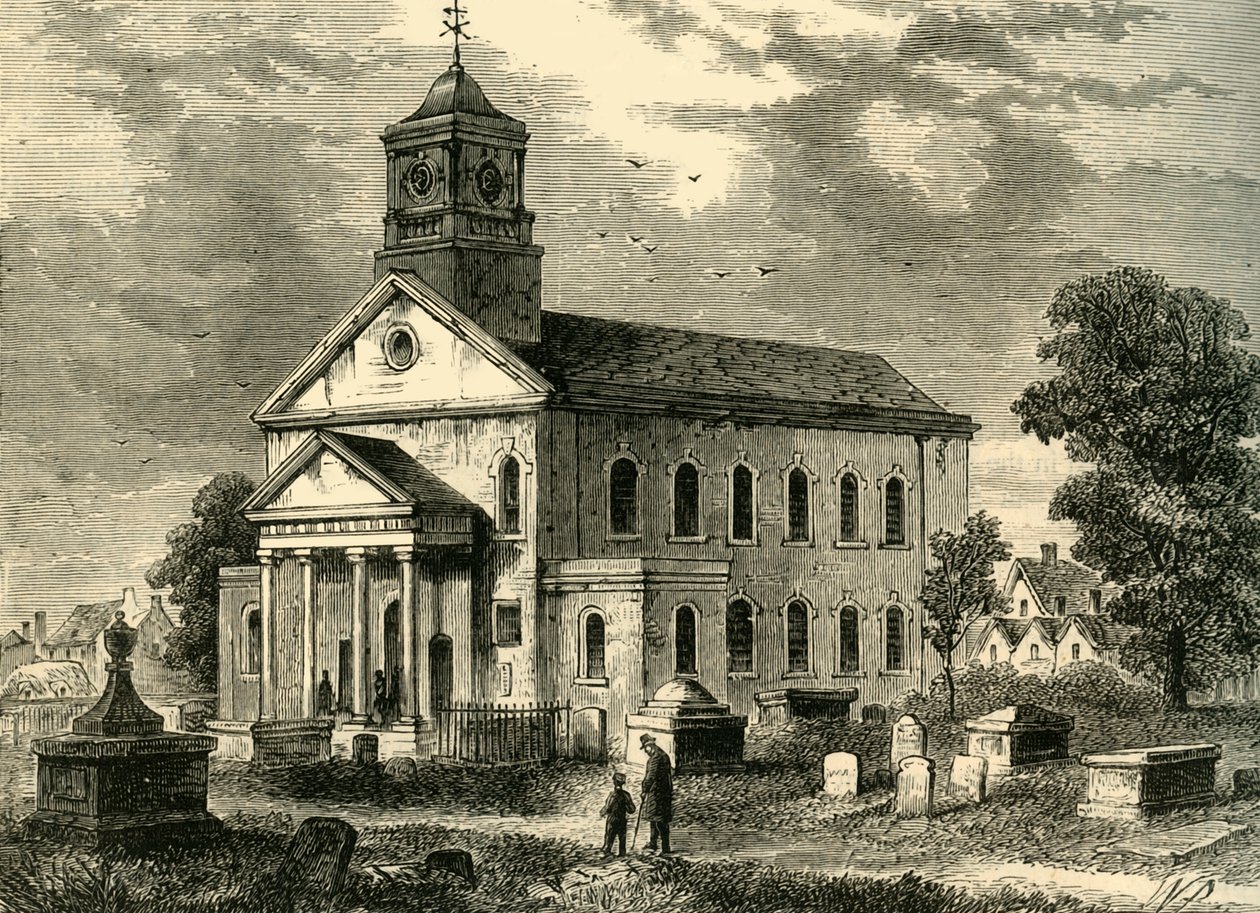 Old Newington Church 1866, c1878. av Unbekannt