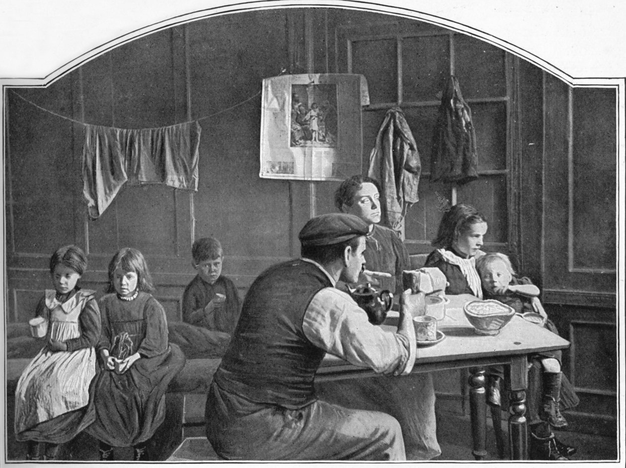 Gammalt rum i Slumland, London, c1900 1901 av Unbekannt