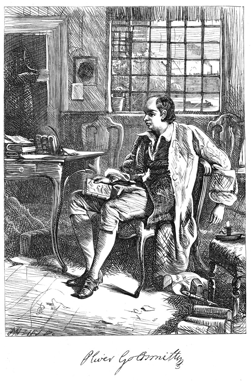 Oliver Goldsmith, 1700-talsdramatiker, c1860-talet av Unbekannt