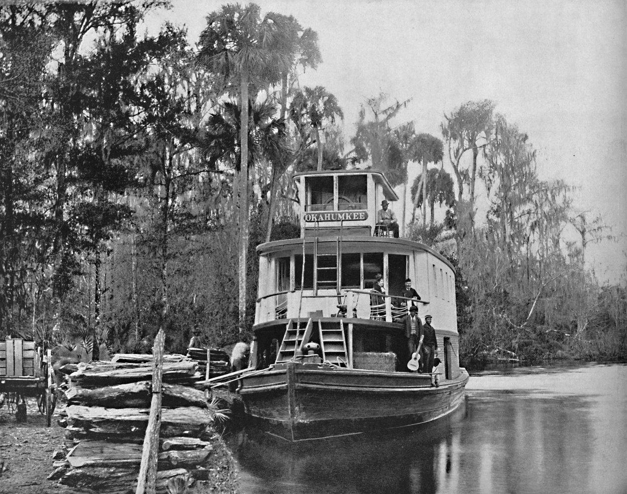 På Ocklawaha River, Florida, c1897. av Unbekannt