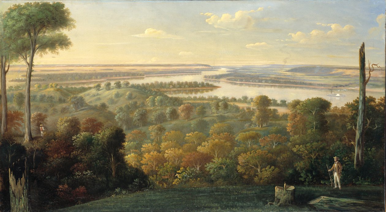 Vid Ohiofloden, ca. 1840. av Unbekannt