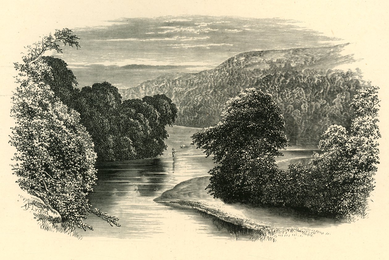 On the Wharfe, c1890. av Unbekannt