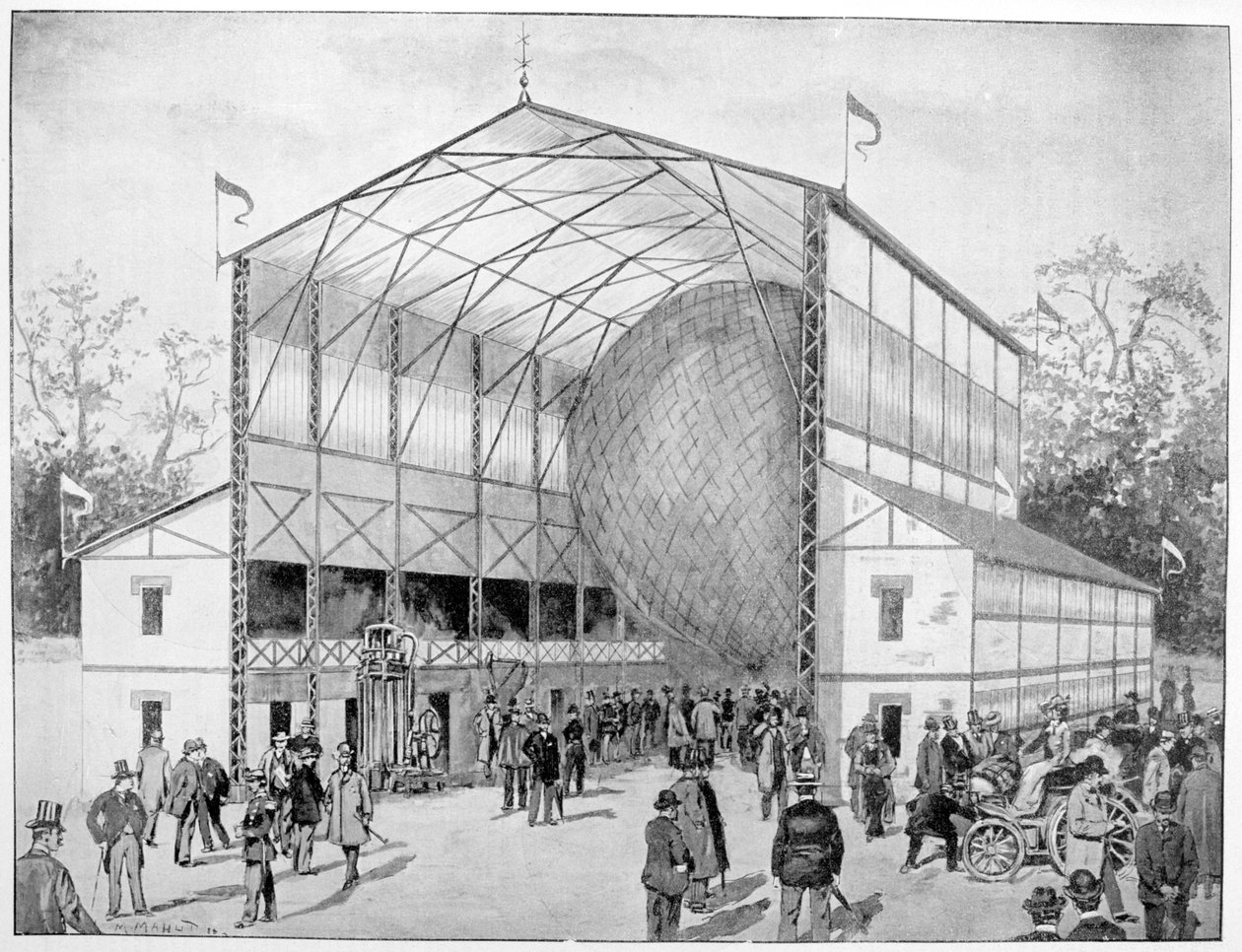 En av de stora attraktionerna i Vincennes, Paris, 1900 av Unbekannt