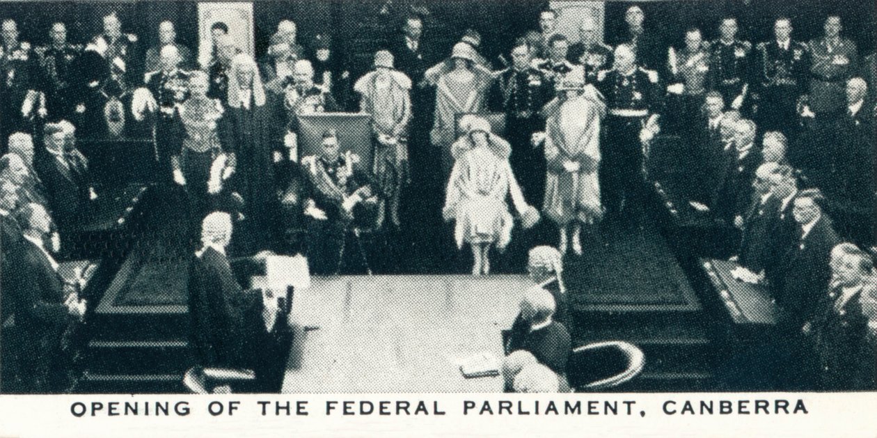 Invigning av det federala parlamentet, Canberra, 1927 1937 av Unbekannt