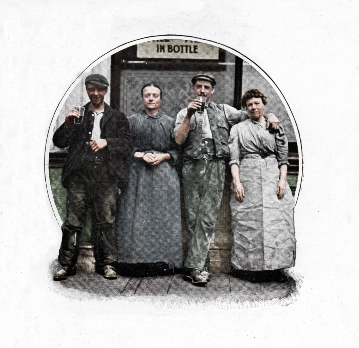 Utanför en pub, London, c1903 1903 av Unbekannt