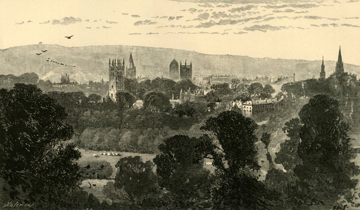 Oxford, från Headington Hill, 1898. av Unbekannt