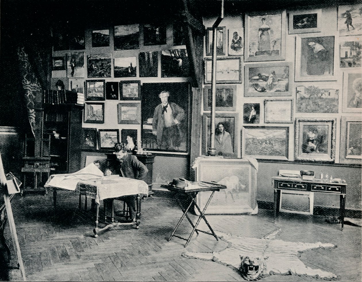 P. Roll in his Studio, c1897 av Unbekannt