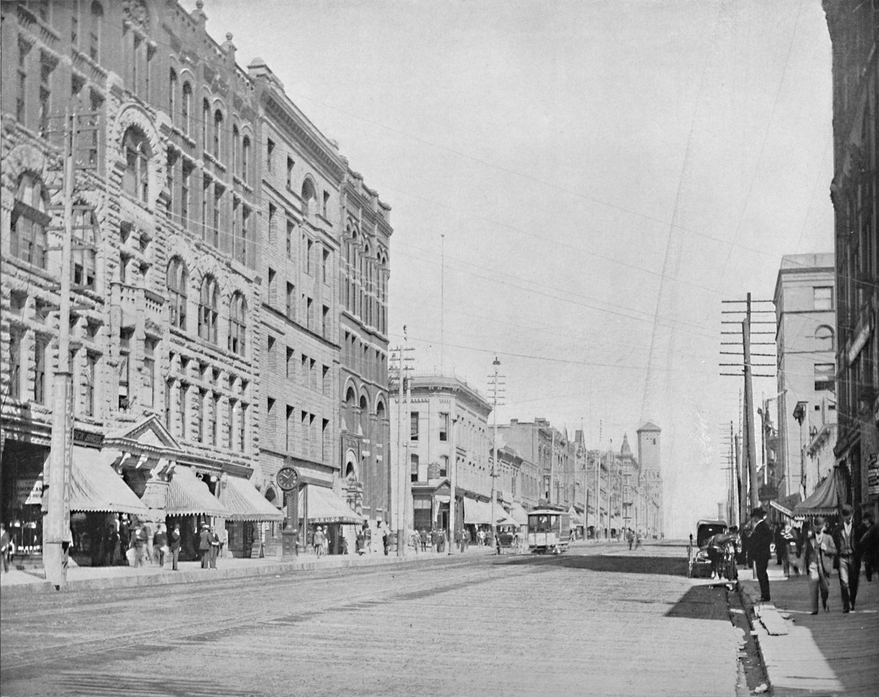 Pacific Avenue, Tacoma, Washington, c1897. av Unbekannt