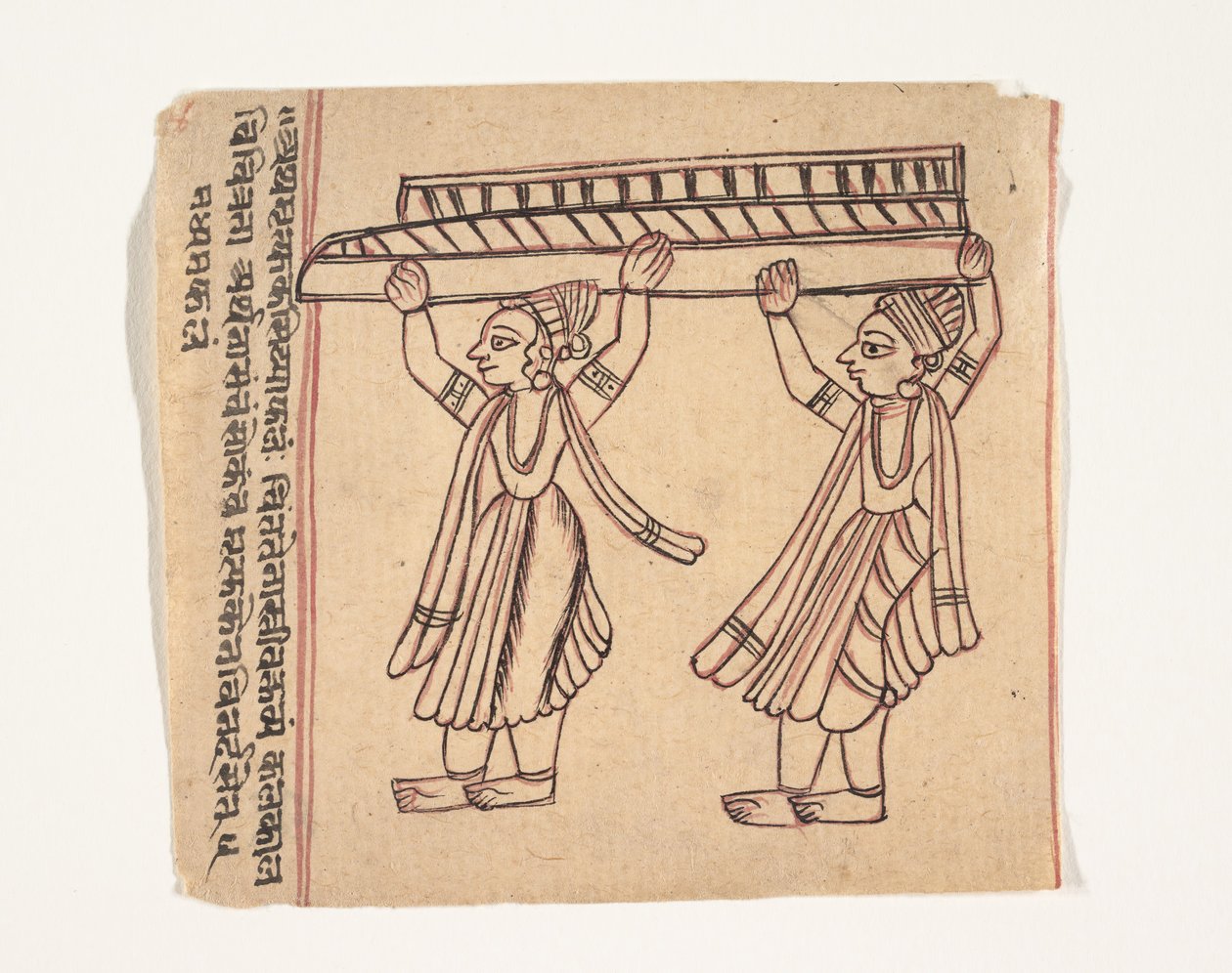 Sida från en omensbok, ca. 1800. av Unbekannt