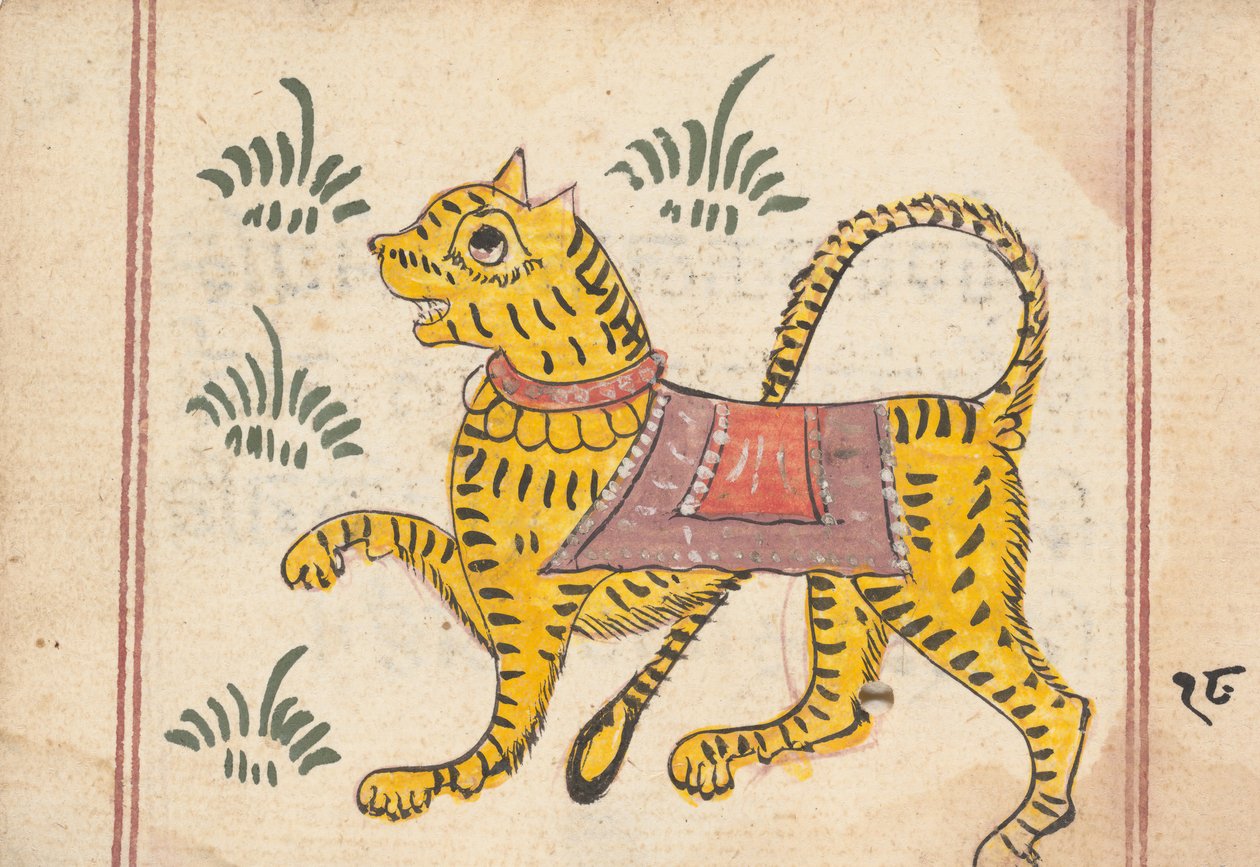 Sida från en omensbok, ca. 1800. av Unbekannt