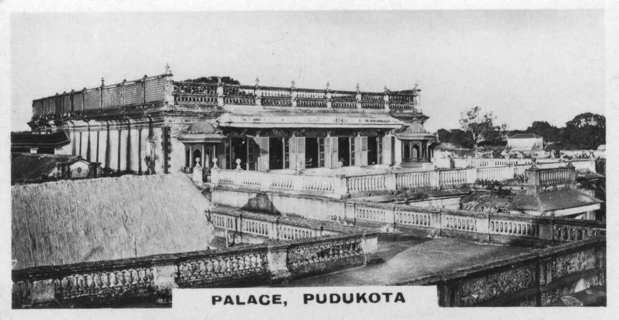 Palace, Pudukottai, Tamil Nadu, Indien, c1925 av Unbekannt