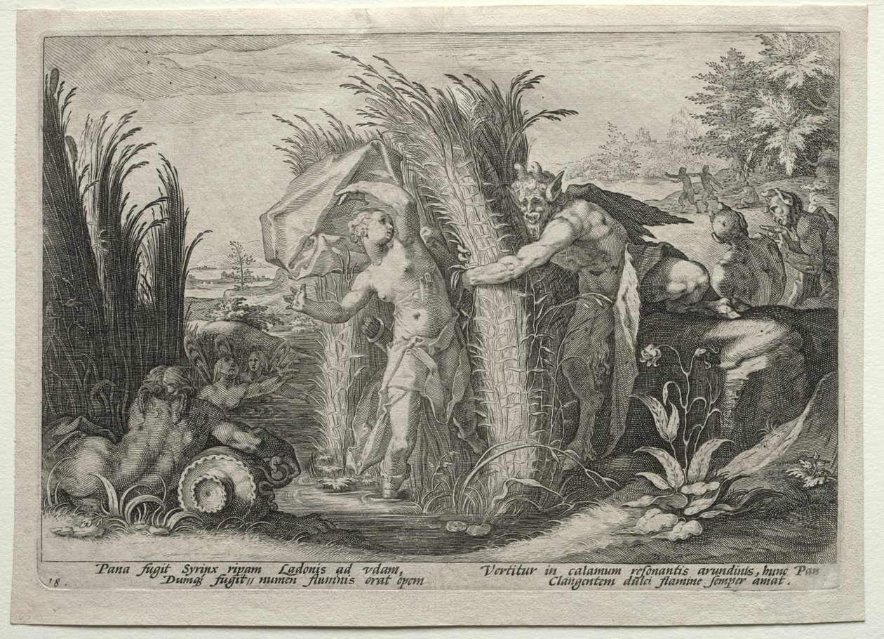Pan Pursuing Syrinx, ca. 1589. av Unbekannt
