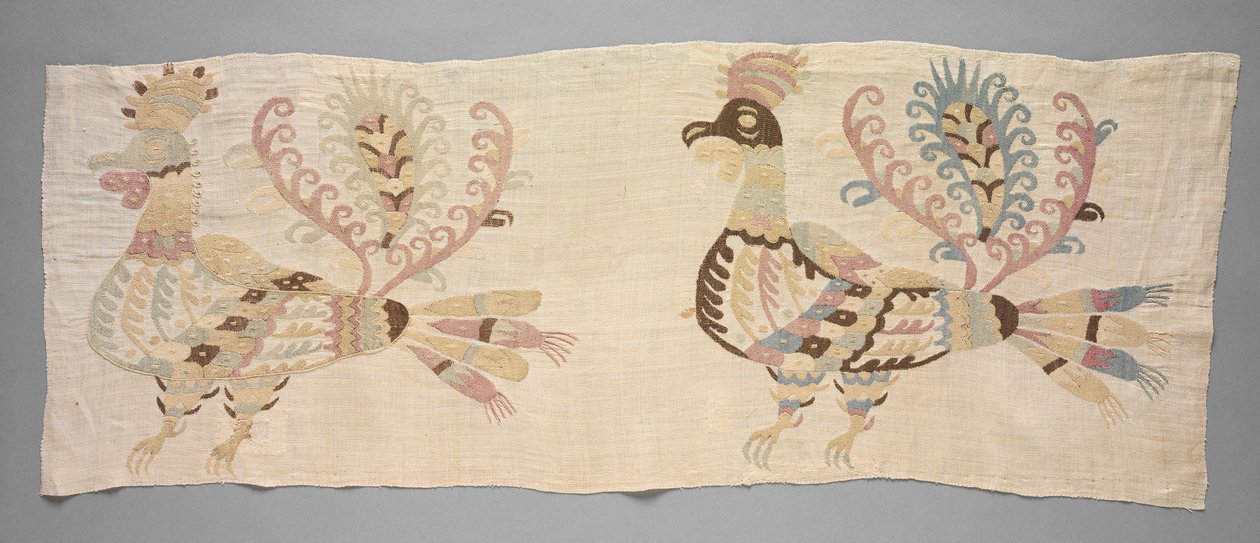 Panel, fragment av lakan, 1700-tal. av Unbekannt