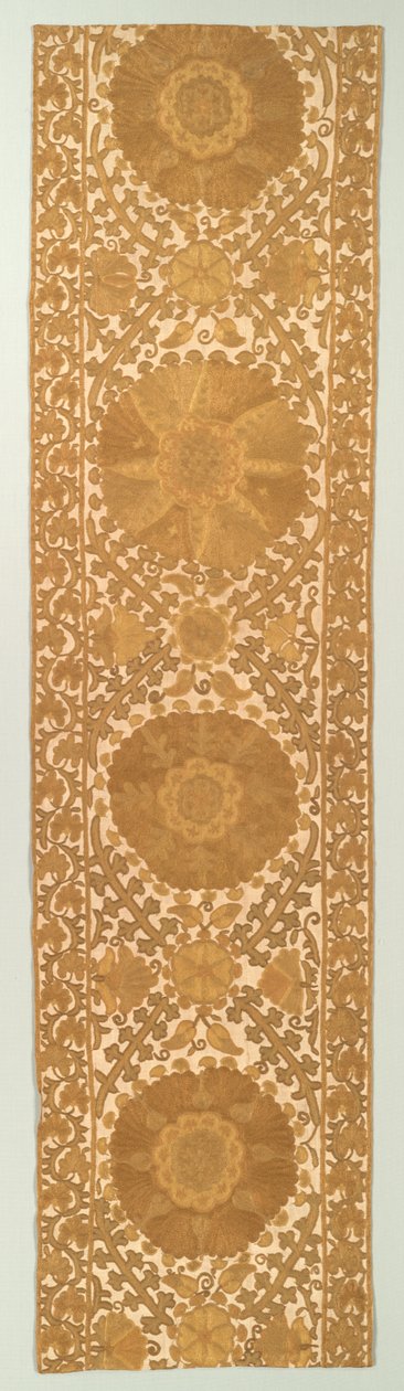 Panel, troligen från en gardin, 1800-talet. av Unbekannt