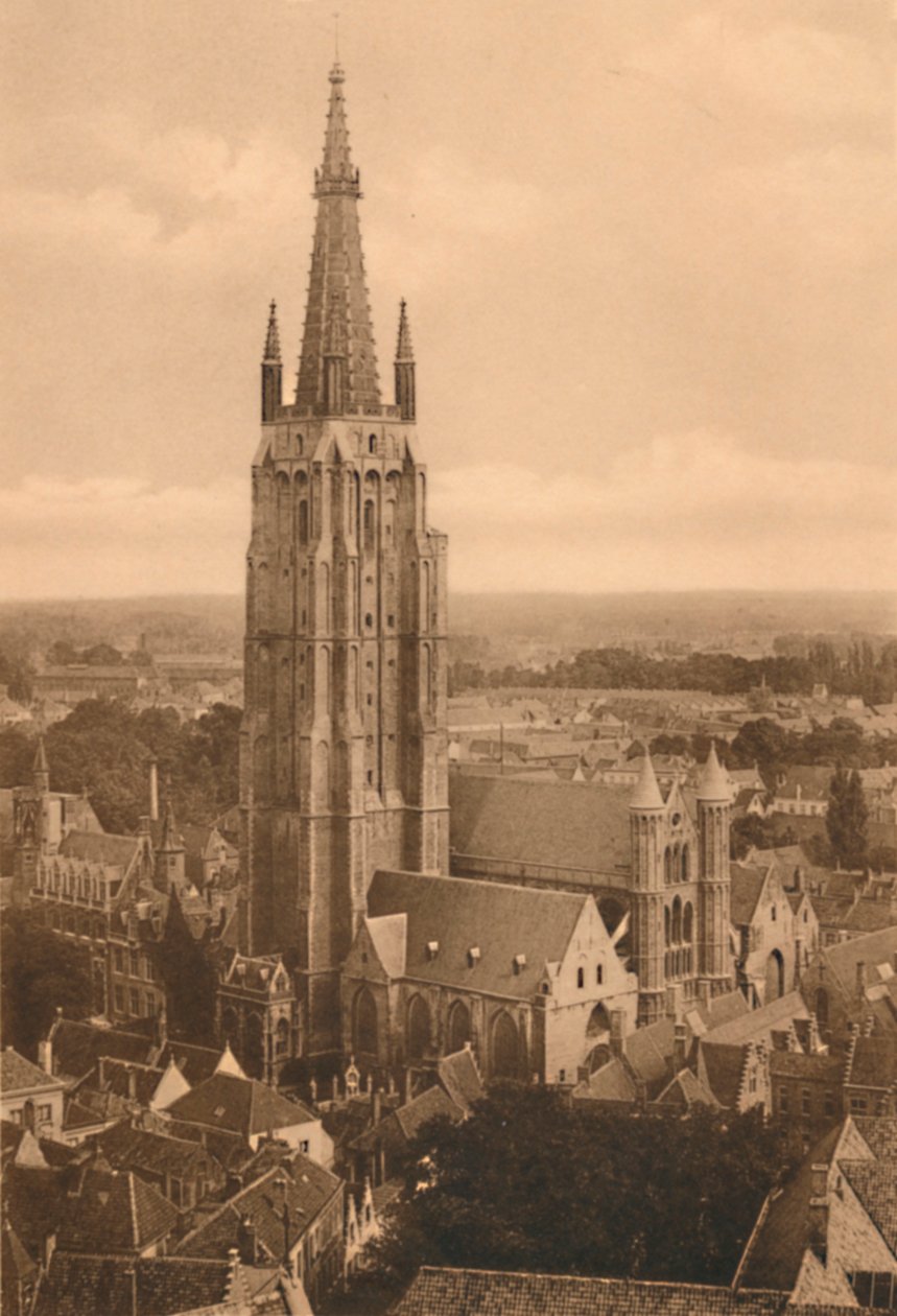 Panorama och kyrkan Notre-Dame, c1928 av Unbekannt