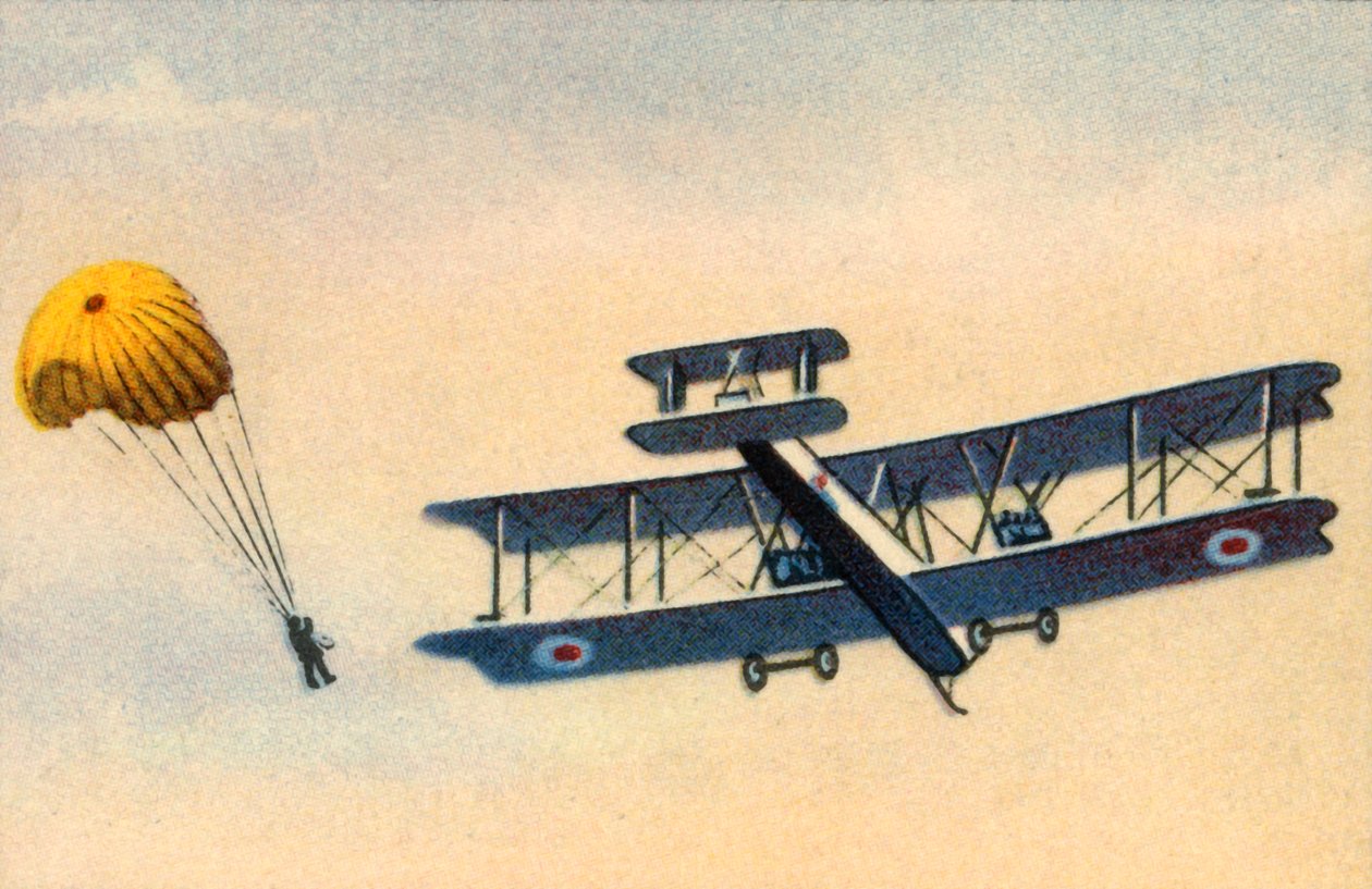 Fallskärmshopp, c1919, 1932. av Unbekannt