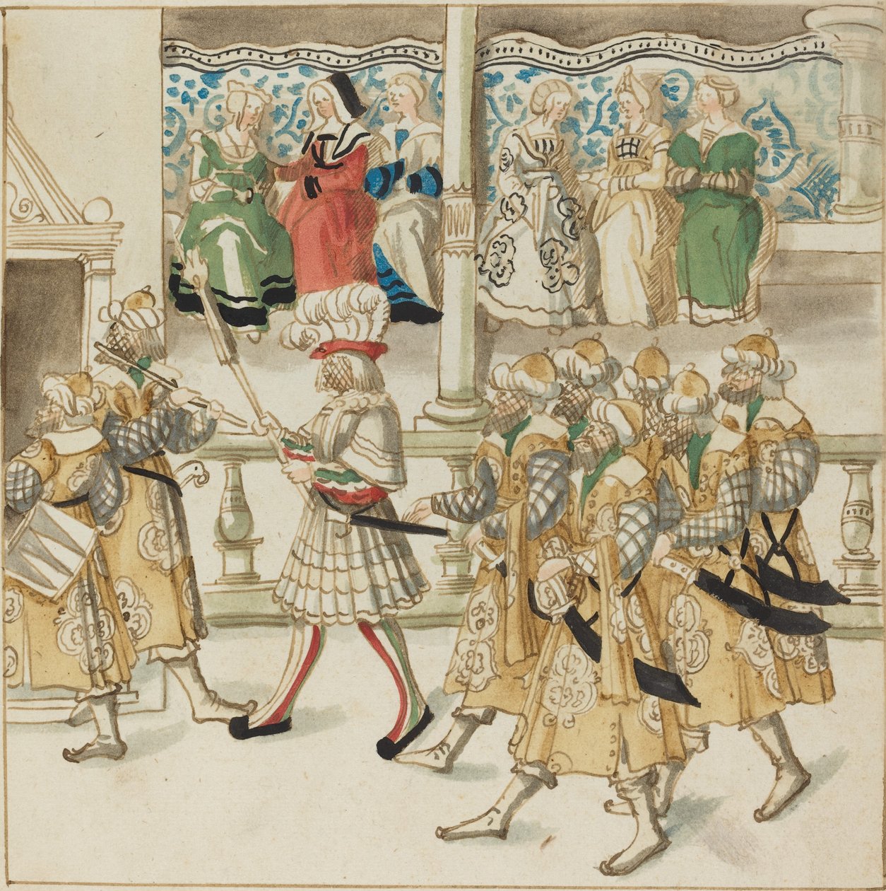 Paraderande riddare i orientalisk kostym, ca. 1515. av Unbekannt